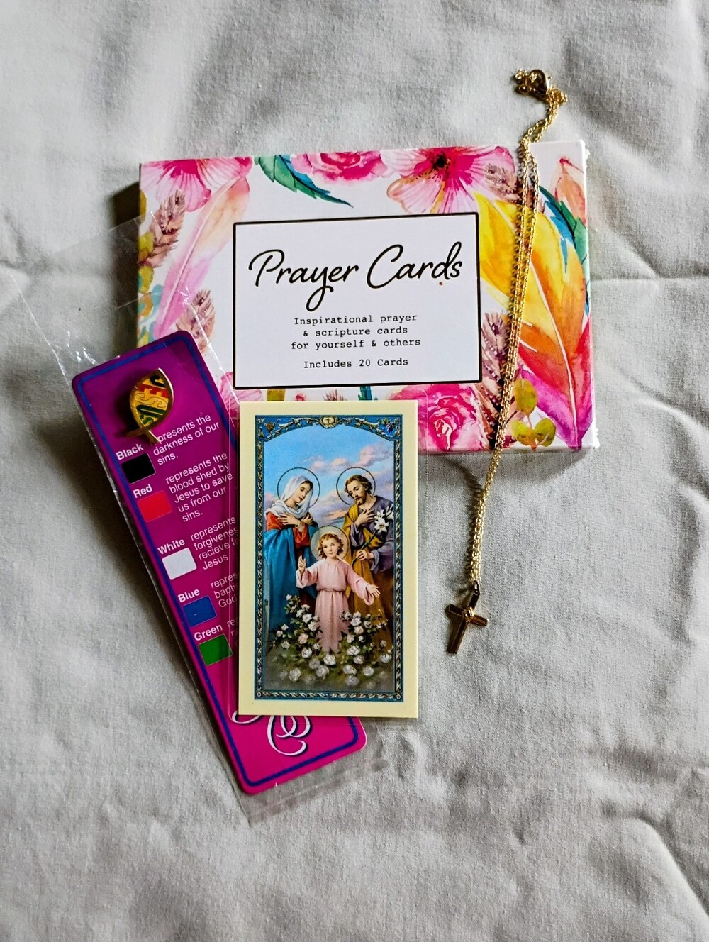 Prayer Cards and Cross